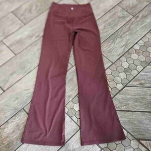 Women's Burgundy Flared Pants